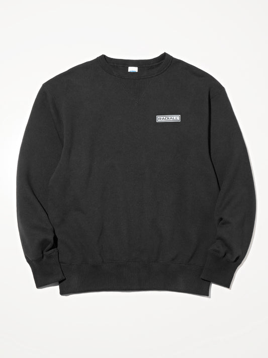 【10.25 (Sat) 12:00 Release】RADIALL | Boulevard - LOOPWHEEL CREW NECK SWEATSHIRT L/S - Ink Black
