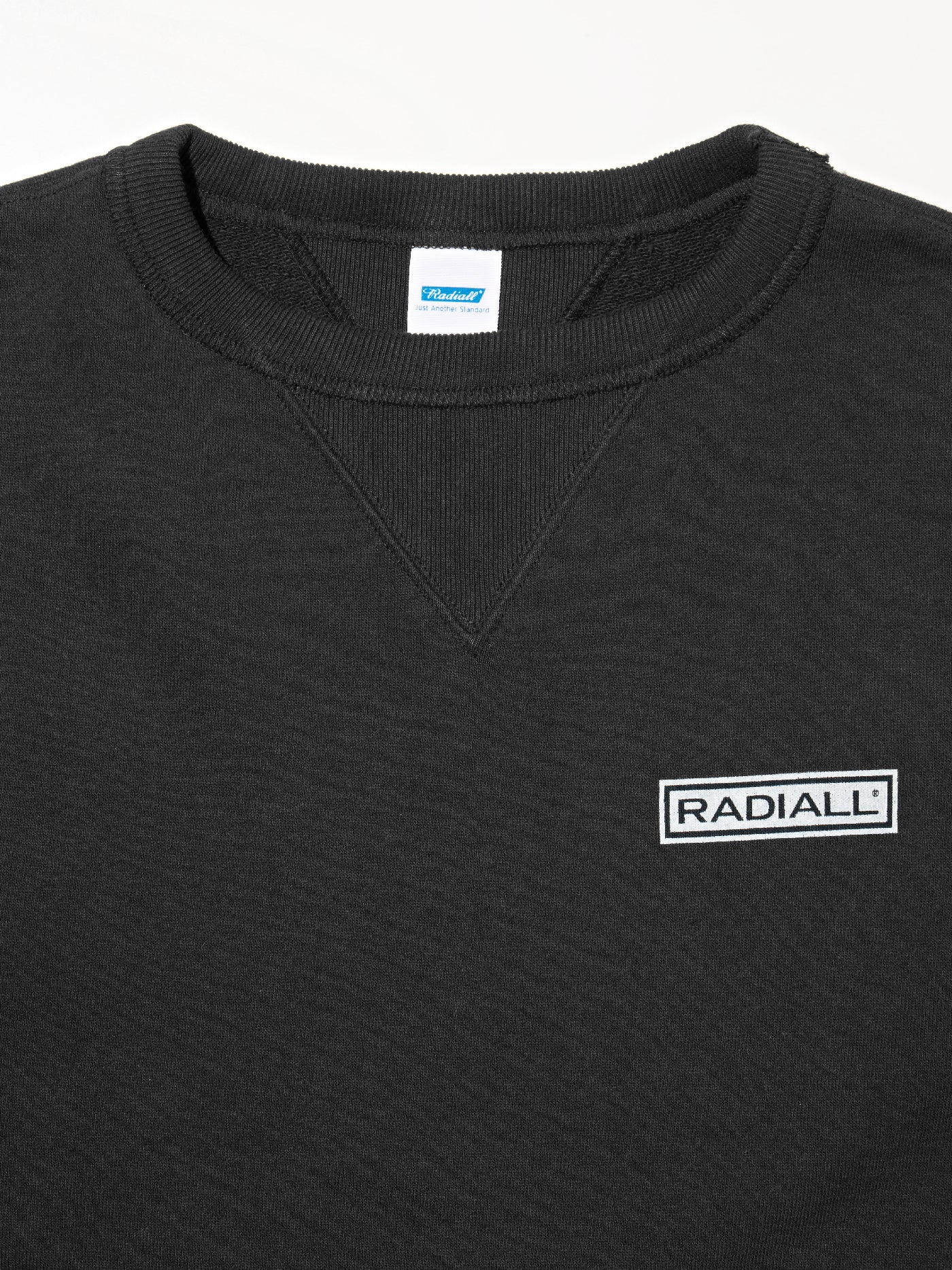 【10.25 (Sat) 12:00 Release】RADIALL | Boulevard - LOOPWHEEL CREW NECK SWEATSHIRT L/S - Ink Black