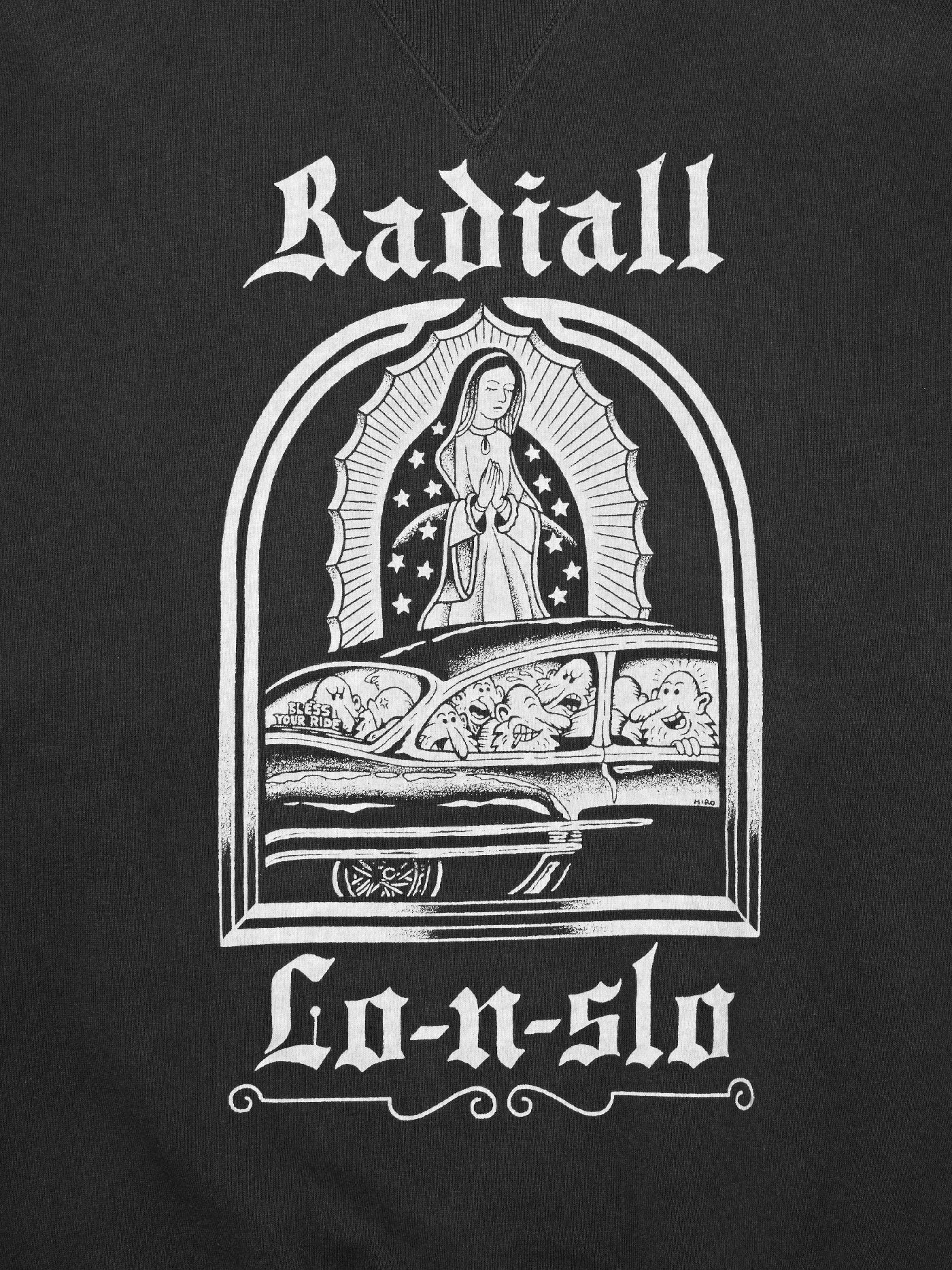 【10.25 (Sat) 12:00 Release】RADIALL | Boulevard - LOOPWHEEL CREW NECK SWEATSHIRT L/S - Ink Black