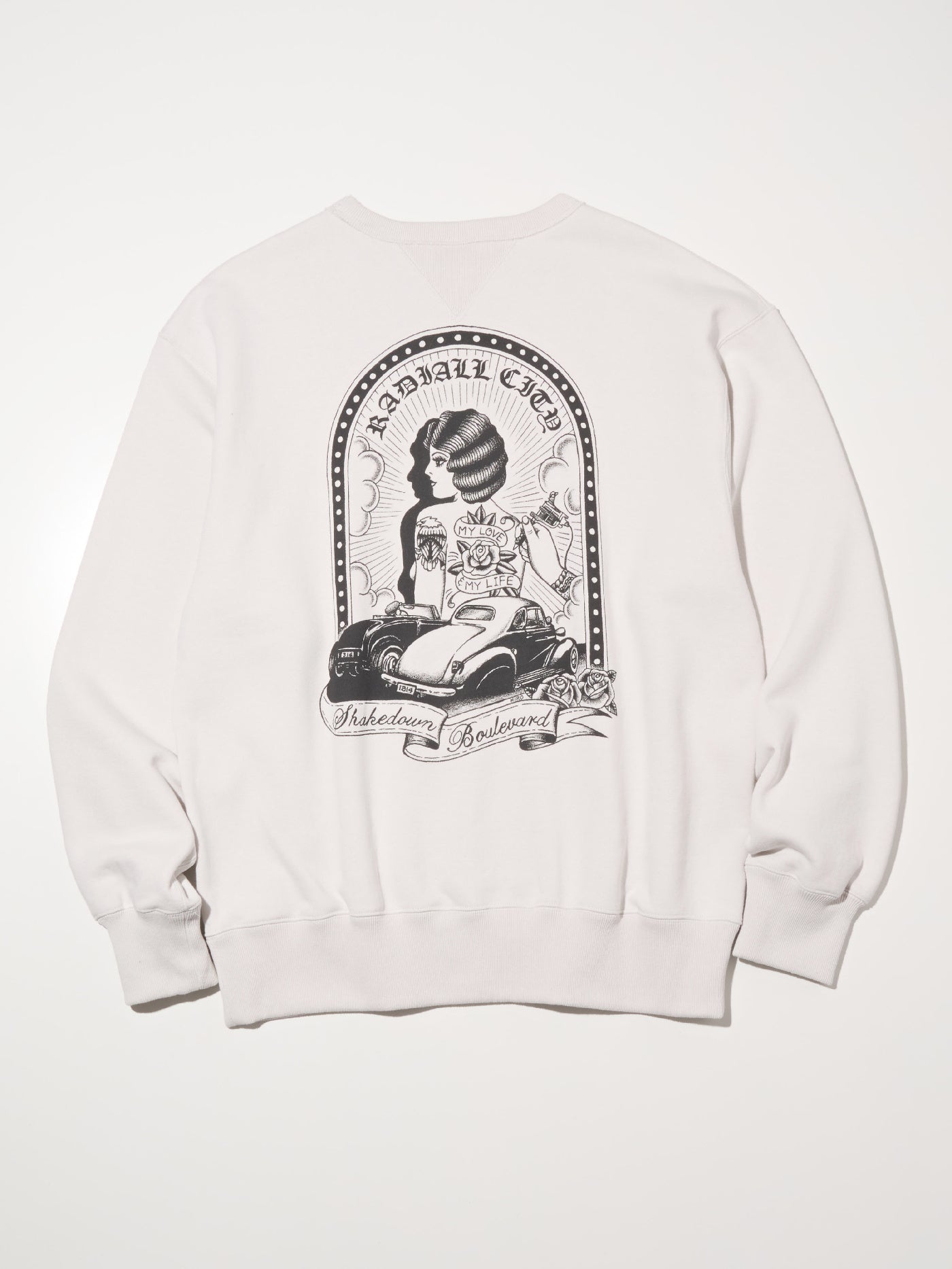 【10.25 (Sat) 12:00 Release】RADIALL | Boulevard - LOOPWHEEL CREW NECK SWEATSHIRT L/S - Snow White