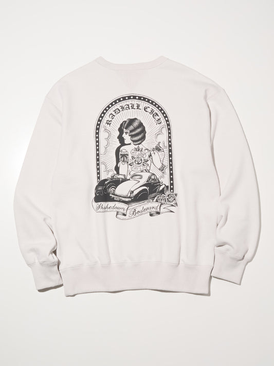 【10.25 (Sat) 12:00 Release】RADIALL | Boulevard - LOOPWHEEL CREW NECK SWEATSHIRT L/S - Snow White