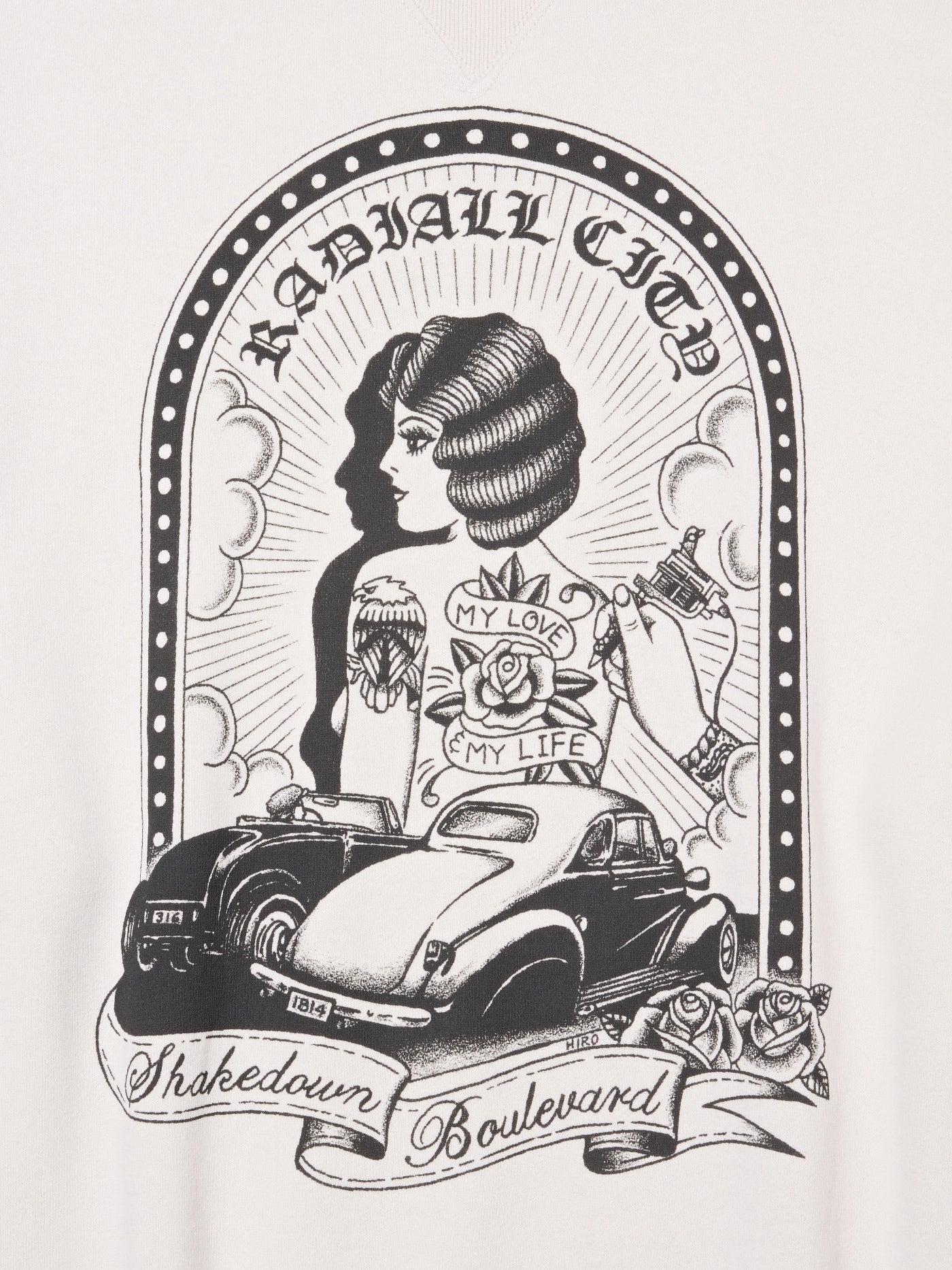 【10.25 (Sat) 12:00 Release】RADIALL | Boulevard - LOOPWHEEL CREW NECK SWEATSHIRT L/S - Snow White