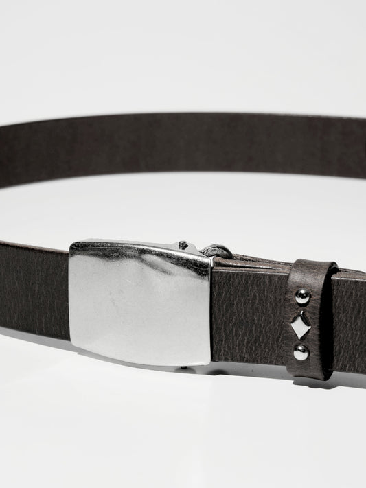 【3.14 (Sat) 12:00 Release】RADIALL | Rhodes - LEATHER BELT / PLAIN - Black