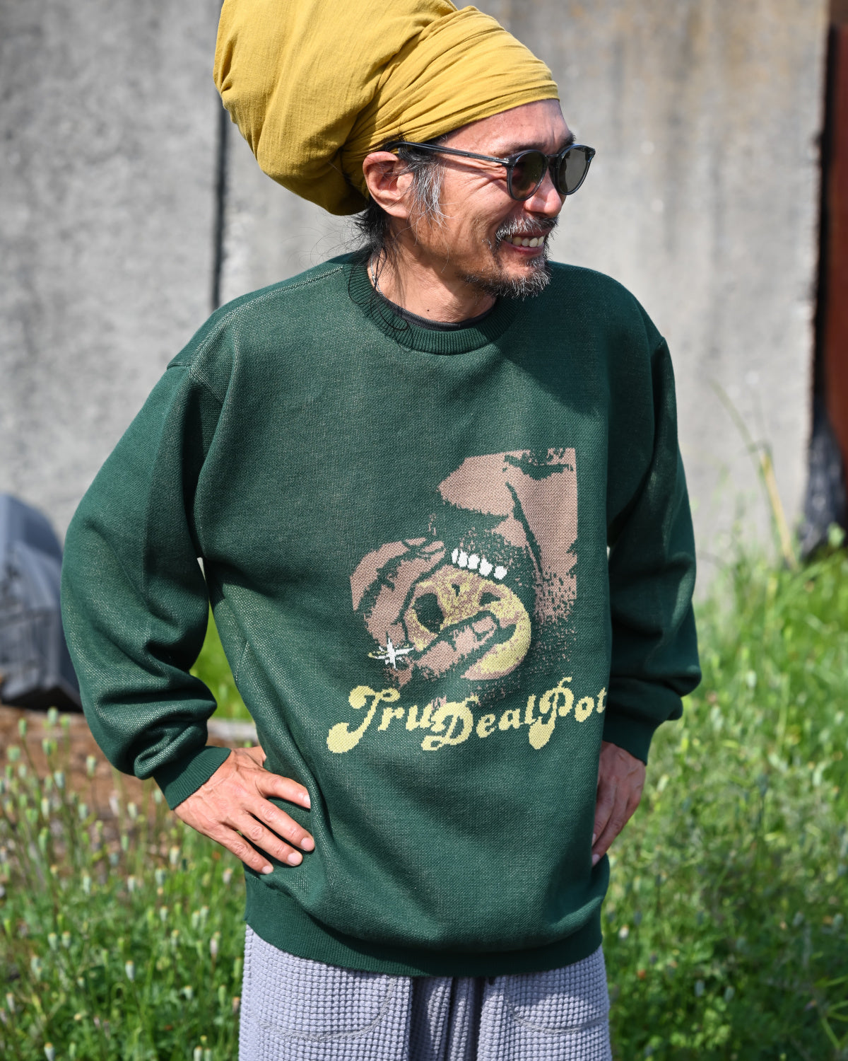 RADIALL | COOKIE - CREW NECK SWEATER L/S - Forest Green