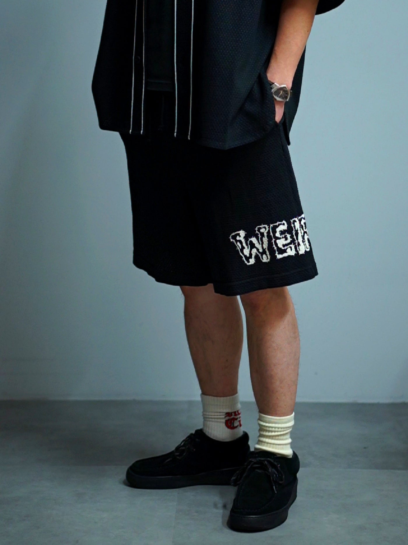 WEIRDO | MONSTERS - SHORTS / WRD5118 - Black
