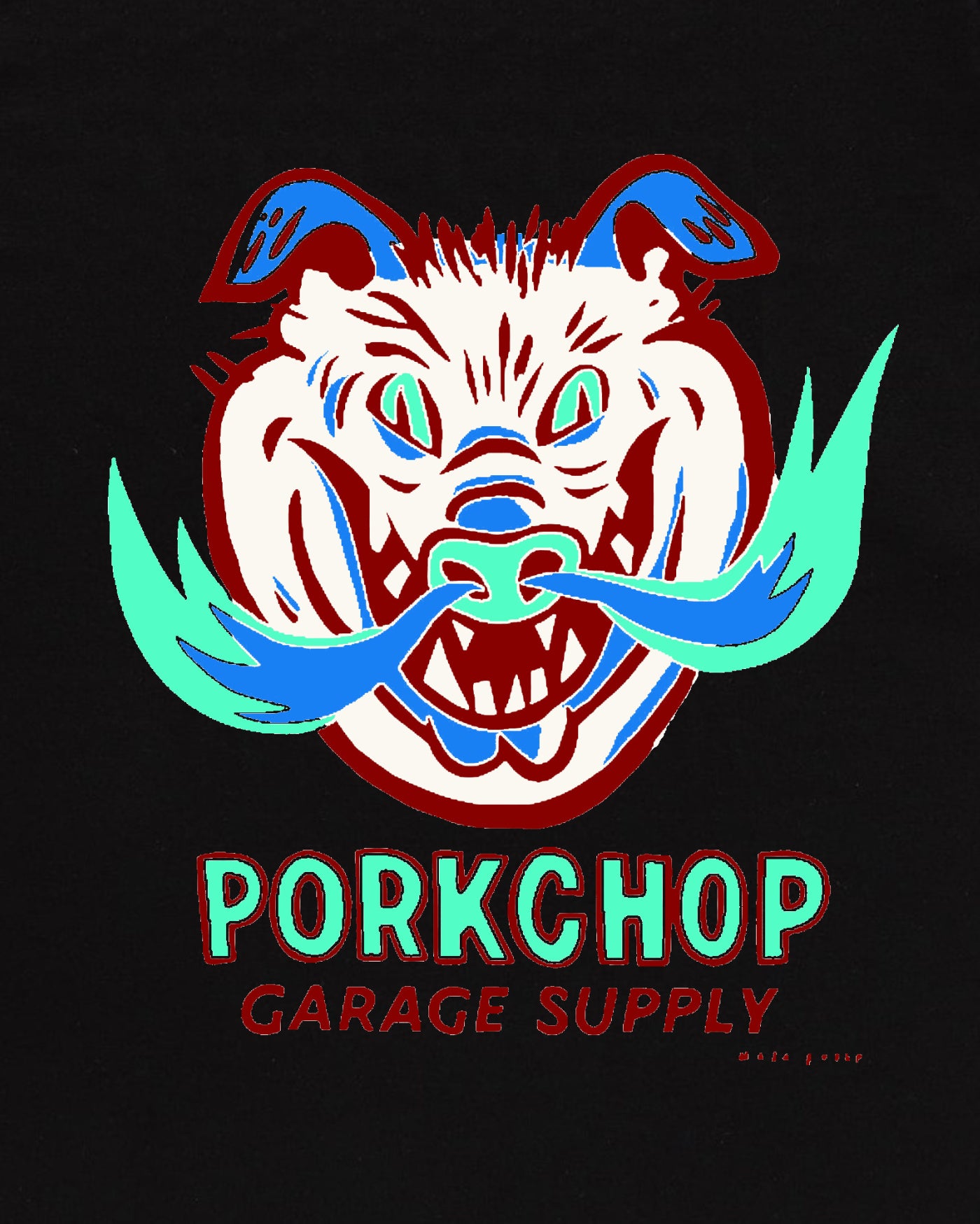 PORKCHOP | MASA SCULP TEE A - Black
