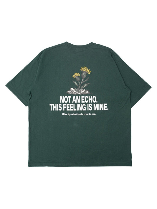 【5.3 (Sun) 12:00 Release】FLUTTER | USA Cotton Graphic Tee - Green