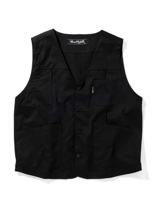 GOOD HELLER | PIN TUCK TC TWILL WORK VEST