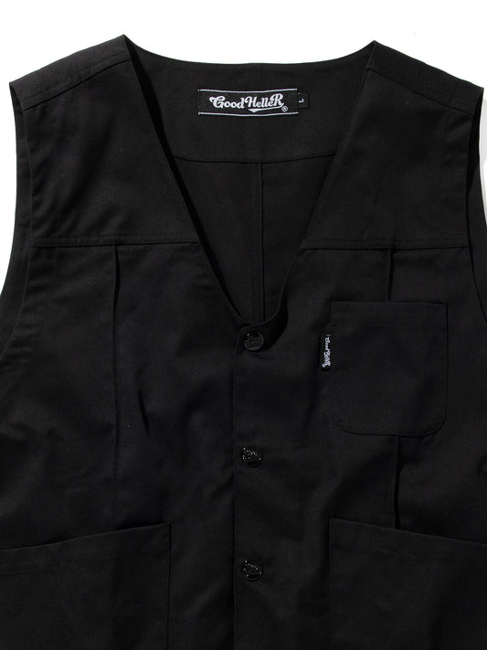 GOOD HELLER | PIN TUCK TC TWILL WORK VEST