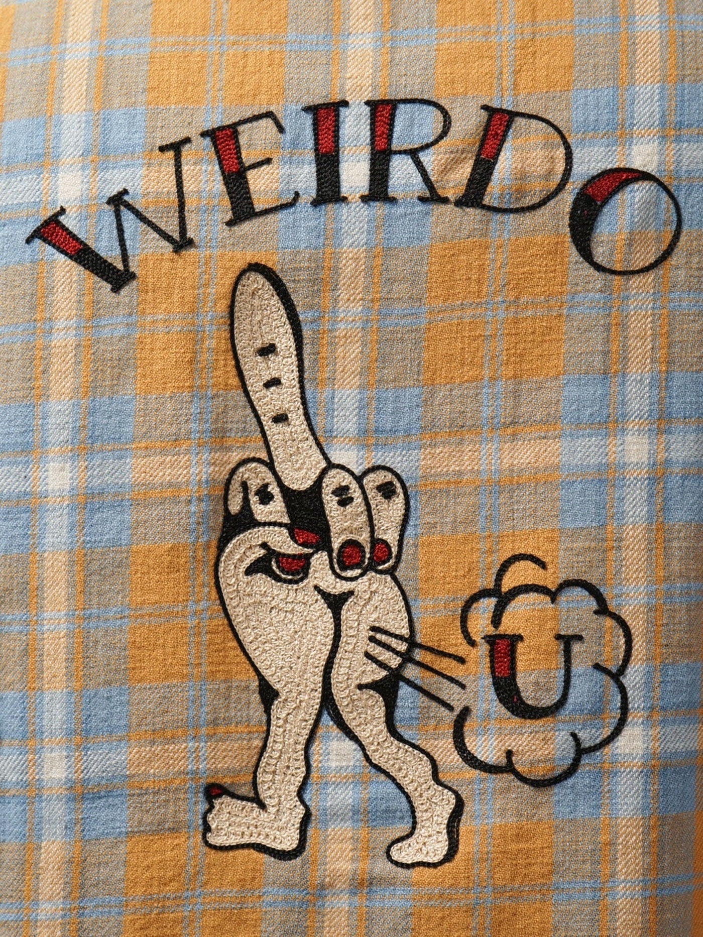 WEIRDO | FUCK U - L/S CHECK SHIRTS - Orange
