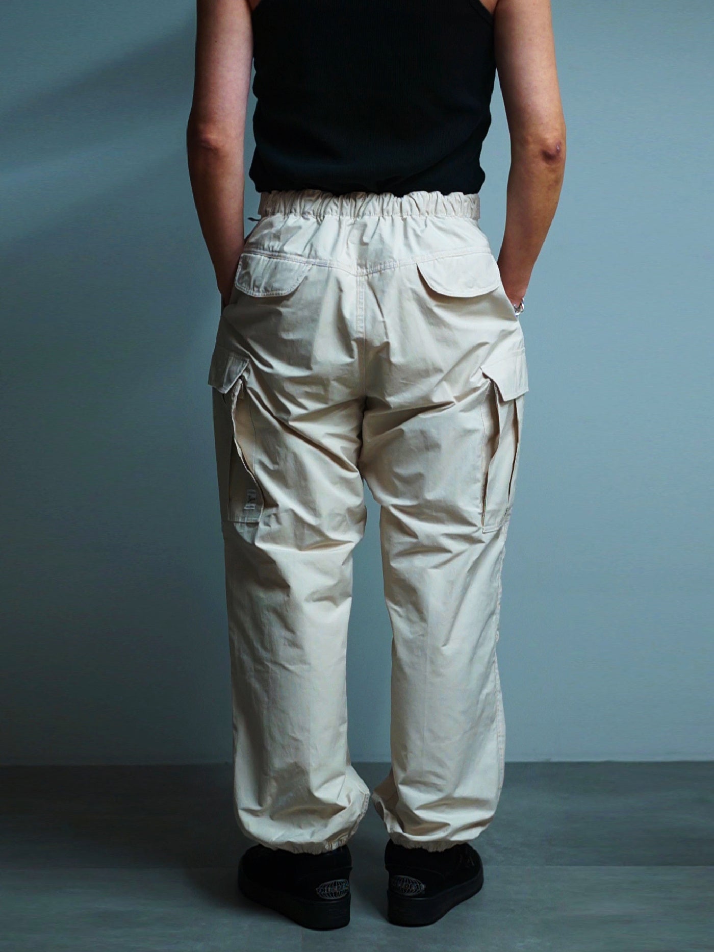 FLUTTER | T/C Track Cargo Pants - Light Beige