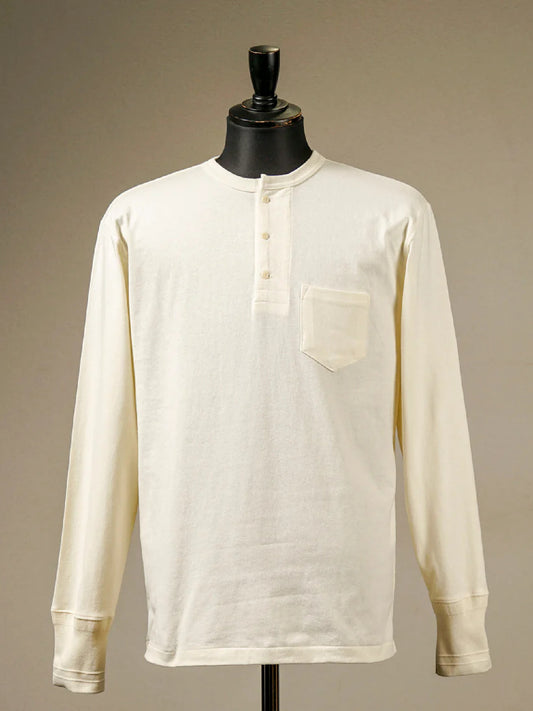 GLADHAND & Co. | STANDARD HENRY POCKET L/S T-SHIRTS - White