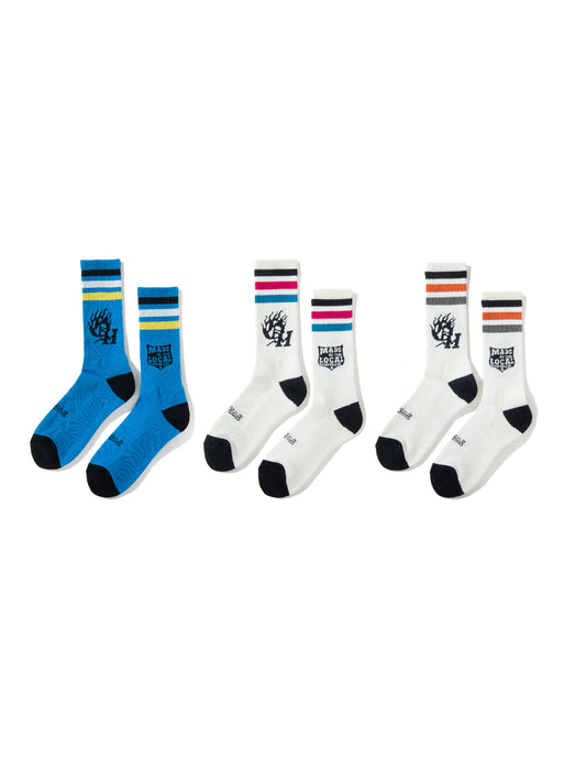 GOOD HELLER | GH LOGO LINE MIDDLE SOCKS
