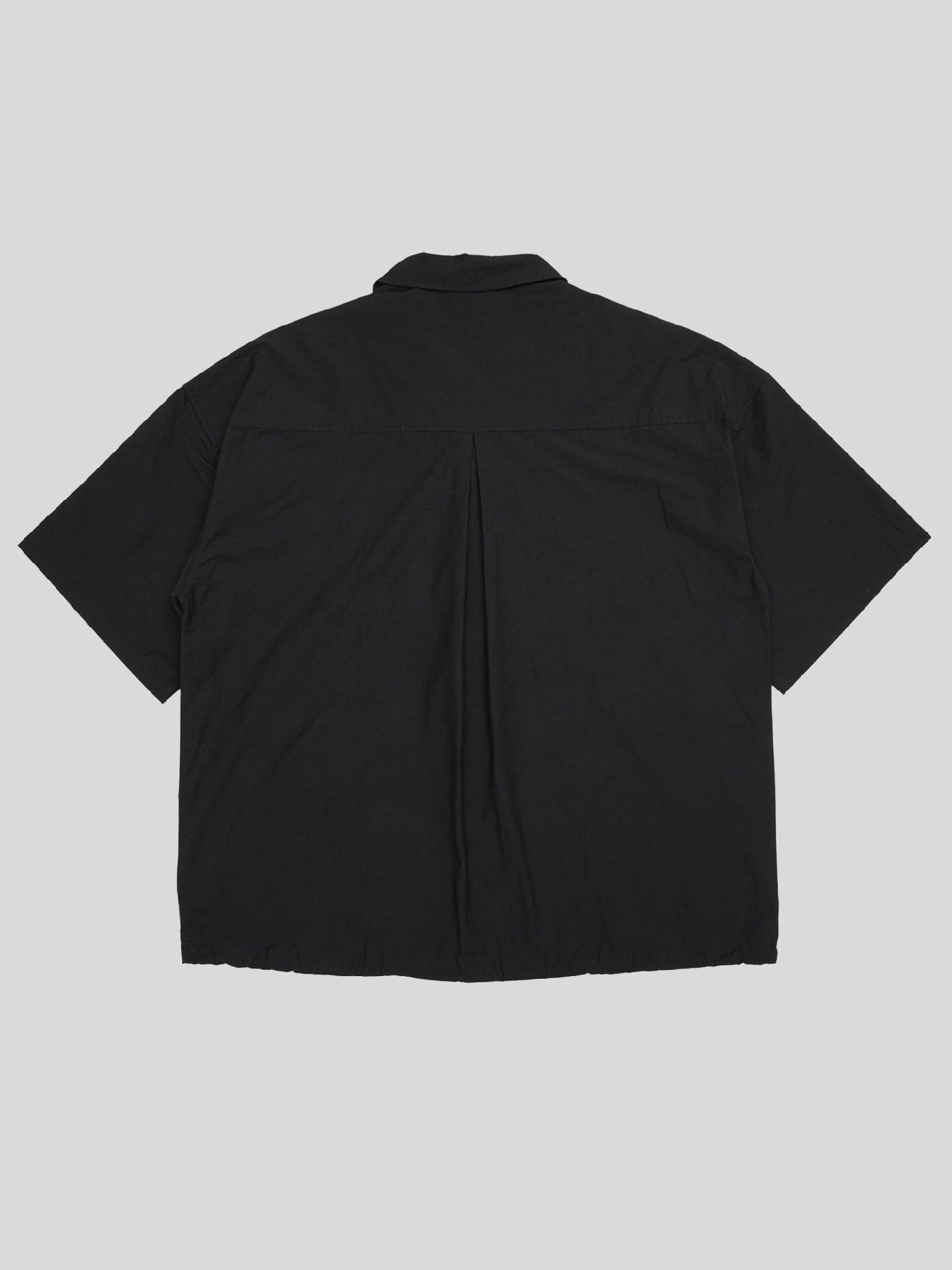 FLUTTER | T/C Open Collar S/S Work Shirts - Black