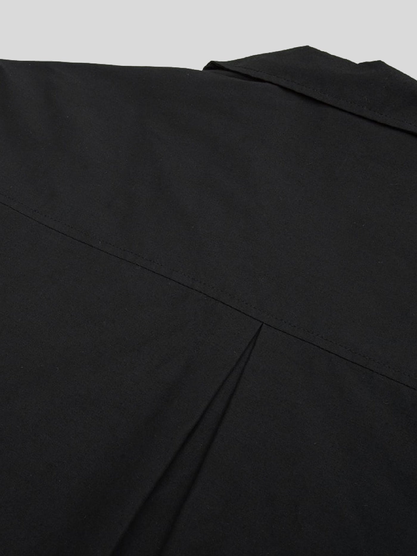 FLUTTER | T/C Open Collar S/S Work Shirts - Black