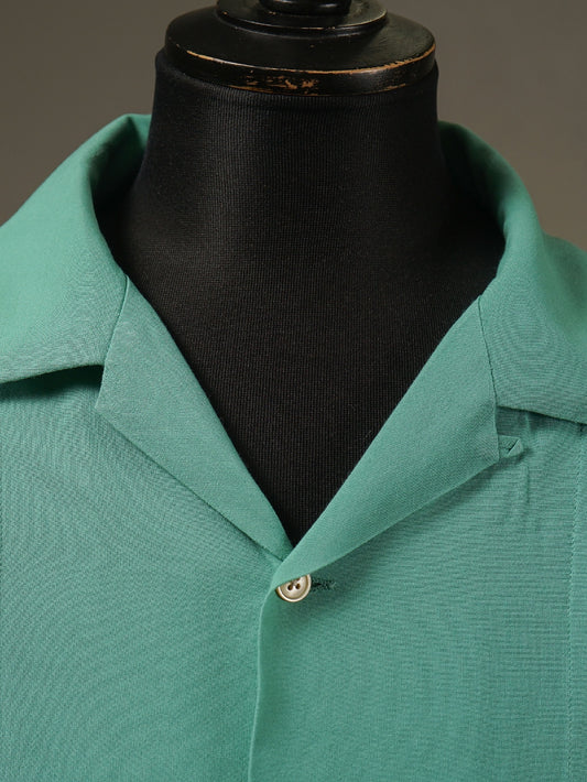 GANGSTERVILLE | RIPTIDE CLUB - S/S GUAYABERA SHIRTS / GSV5114 - Mint Green