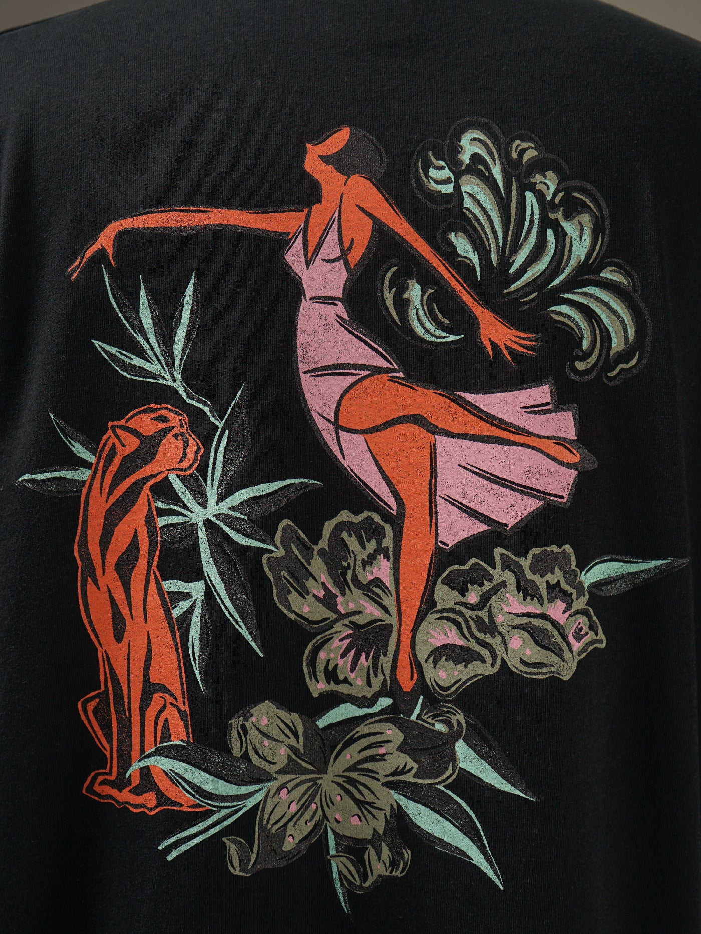 GANGSTERVILLE | LADY WITH PANTHER - S/S T-SHIRTS / GSV5125 - Black