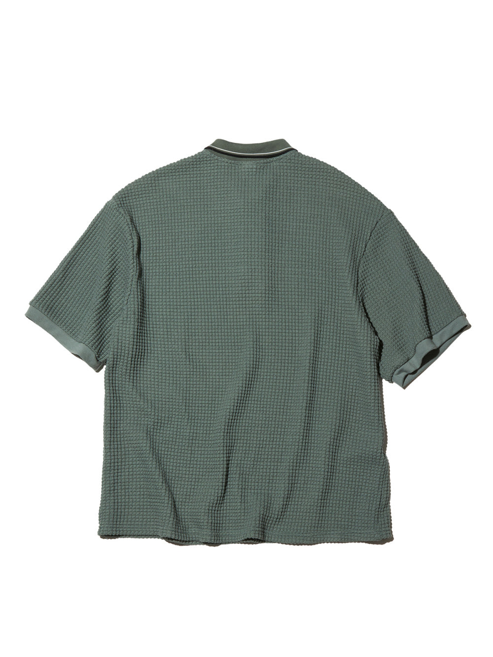 RADIALL | BIG WAFFLE - POLO SWEATSHIRT S/S - Sage Green