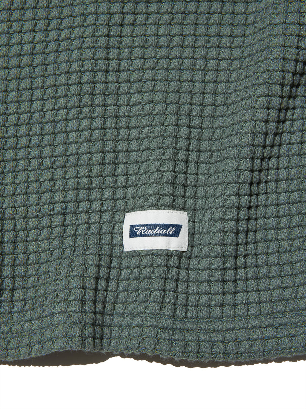 RADIALL | BIG WAFFLE - POLO SWEATSHIRT S/S - Sage Green