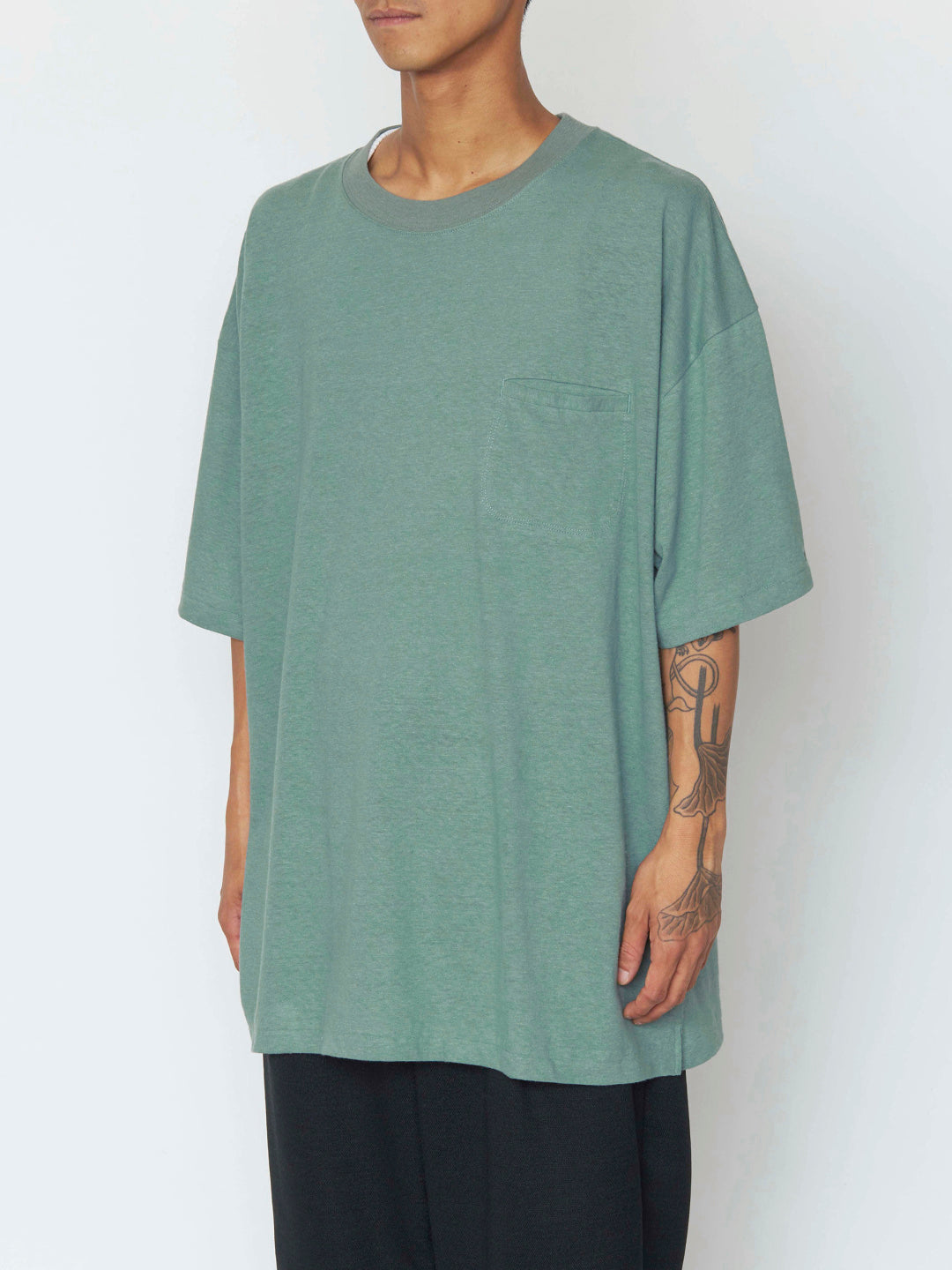 RADIALL | HEMPS CREW NECK T-SHIRT S/S - Sage Green