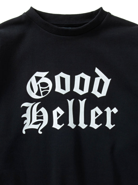 GOOD HELLER | TWO TONE CREW NECK SWEAT - Blue/Black