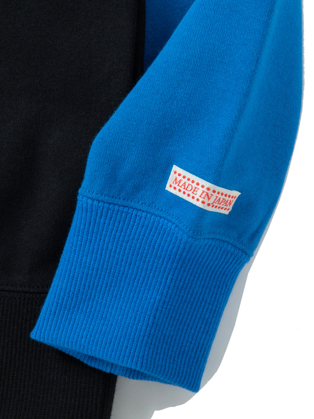 GOOD HELLER | TWO TONE CREW NECK SWEAT - Blue/Black
