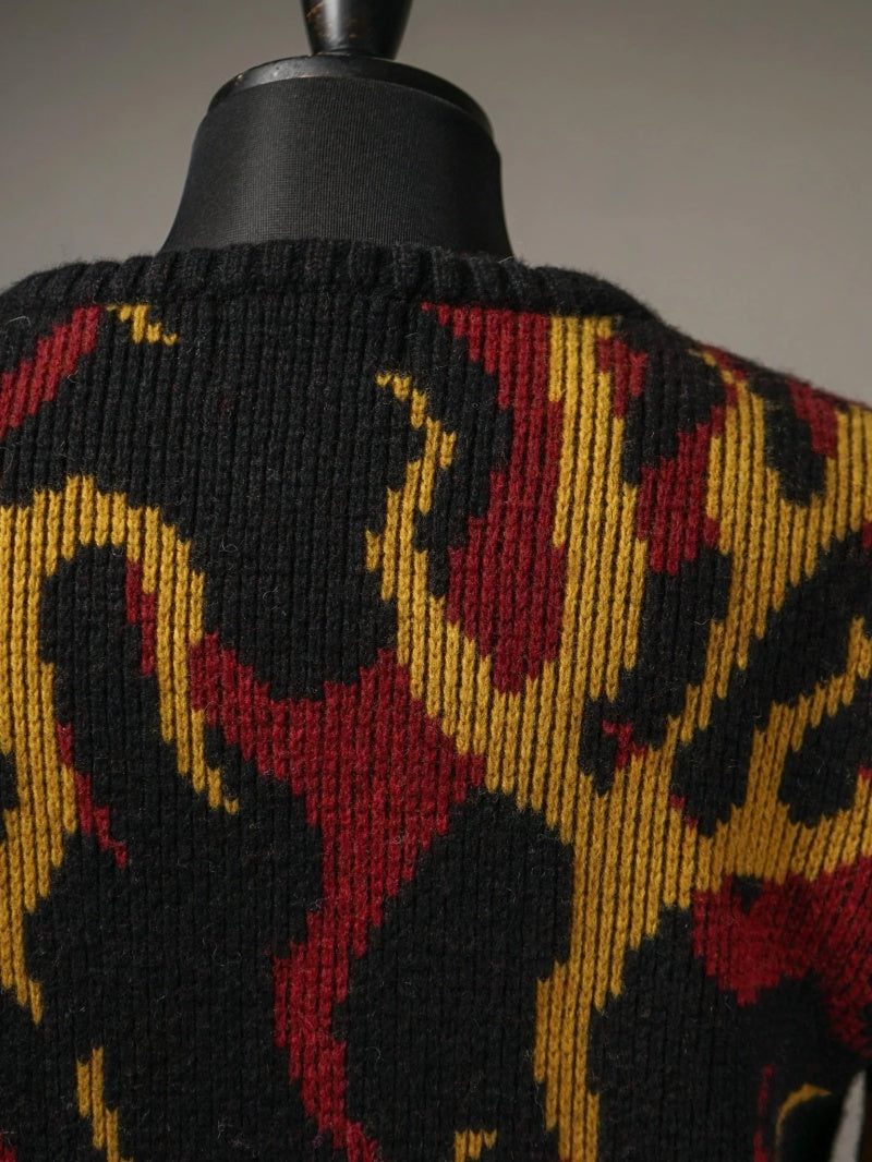 WEIRDO | PSYCHO FLAMES - SWEATER - Black
