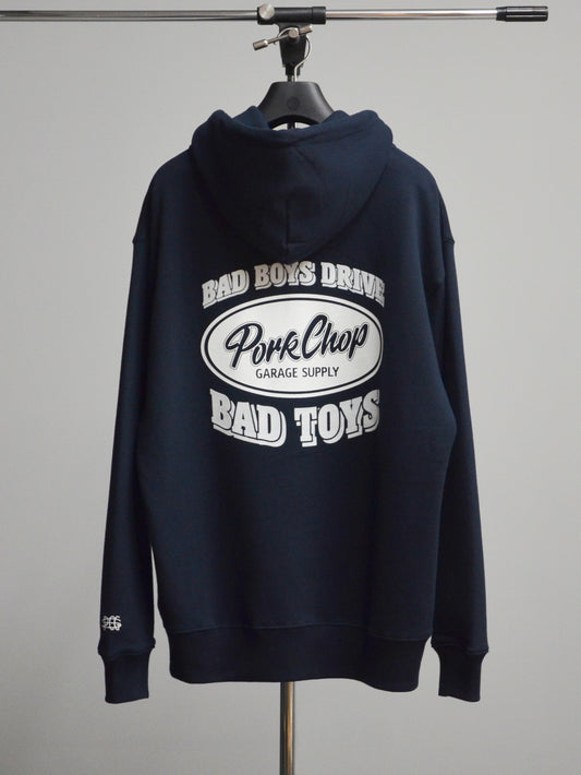 PORKCHOP | BAD TOYS ZIP UP HOODIE - Navy