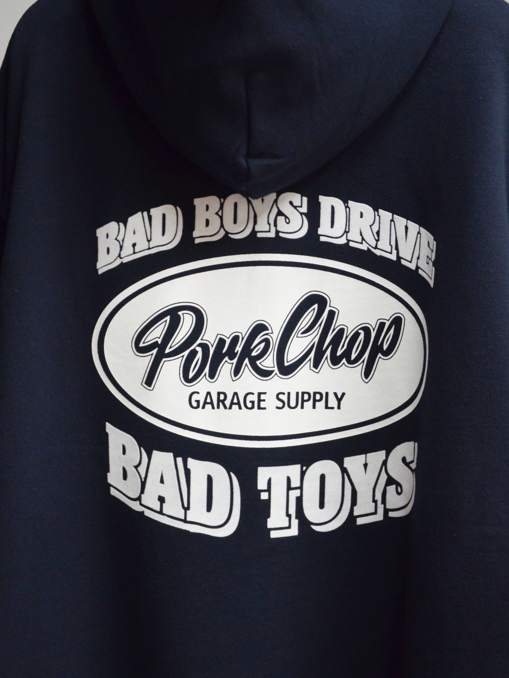 PORKCHOP | BAD TOYS ZIP UP HOODIE - Navy