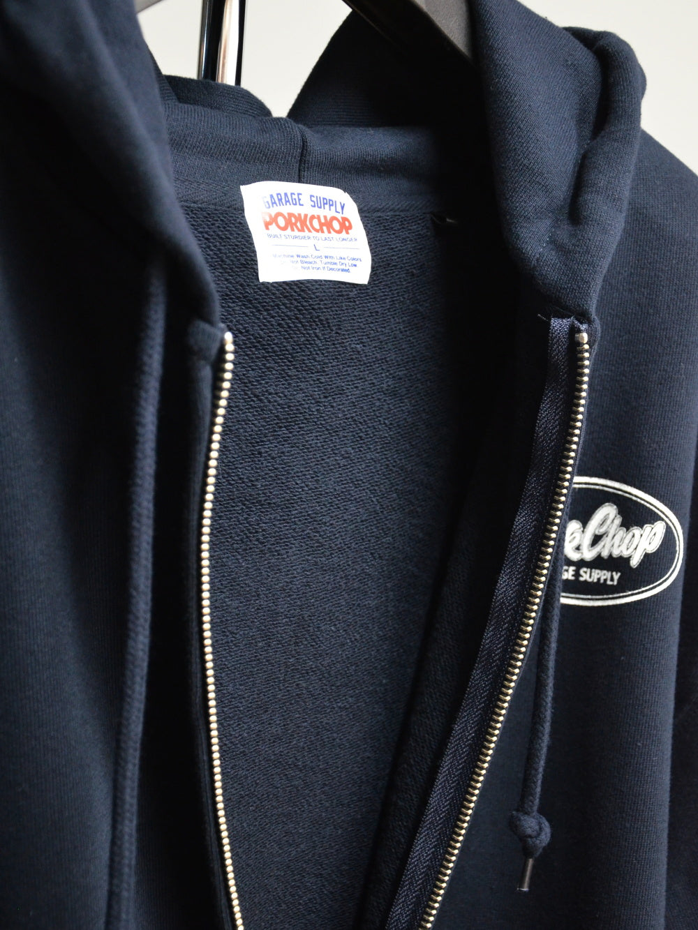 PORKCHOP | BAD TOYS ZIP UP HOODIE - Navy