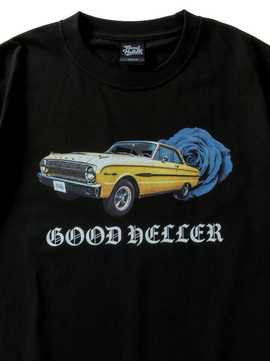 GOOD HELLER | CAR & ROSE S/S T-SHIRT - Black