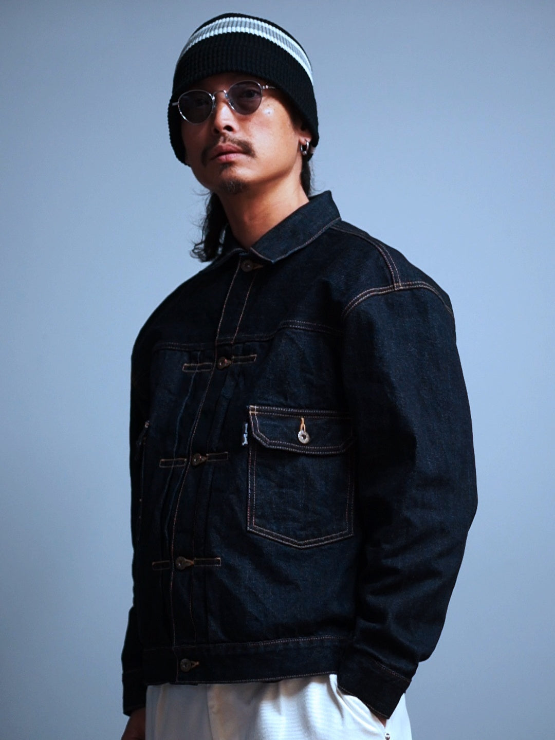 GOOD HELLER | 2nd TYPE WIDE DENIM JACKET - Indigo Wash