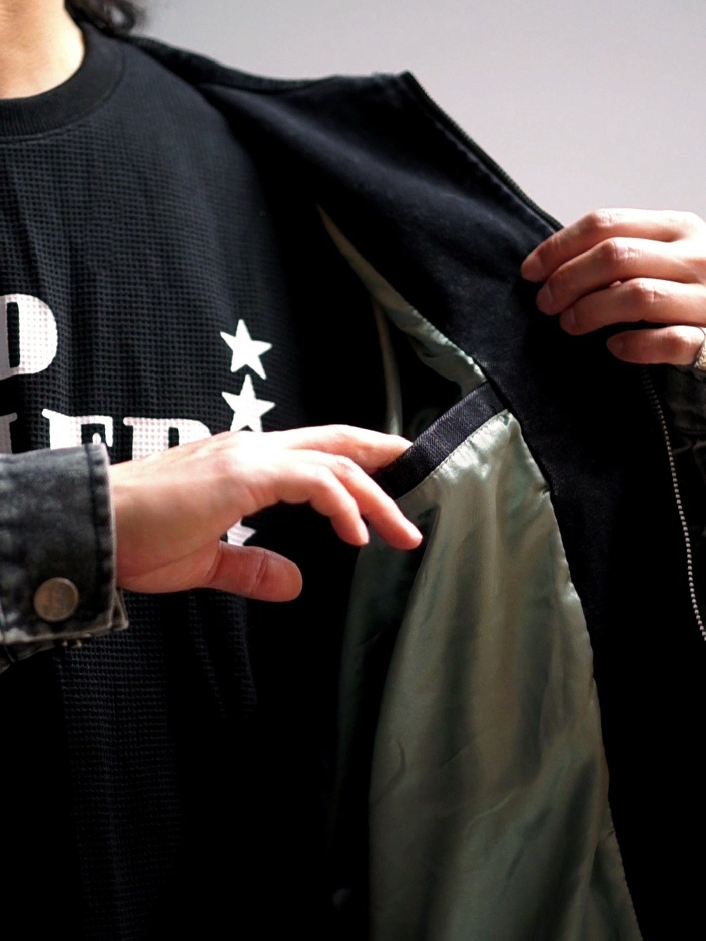 【10.25 (Sat) 12:00 Release】GOOD HELLER | HEAVY CANVAS DETROIT TYPE JACKET - Faded Black