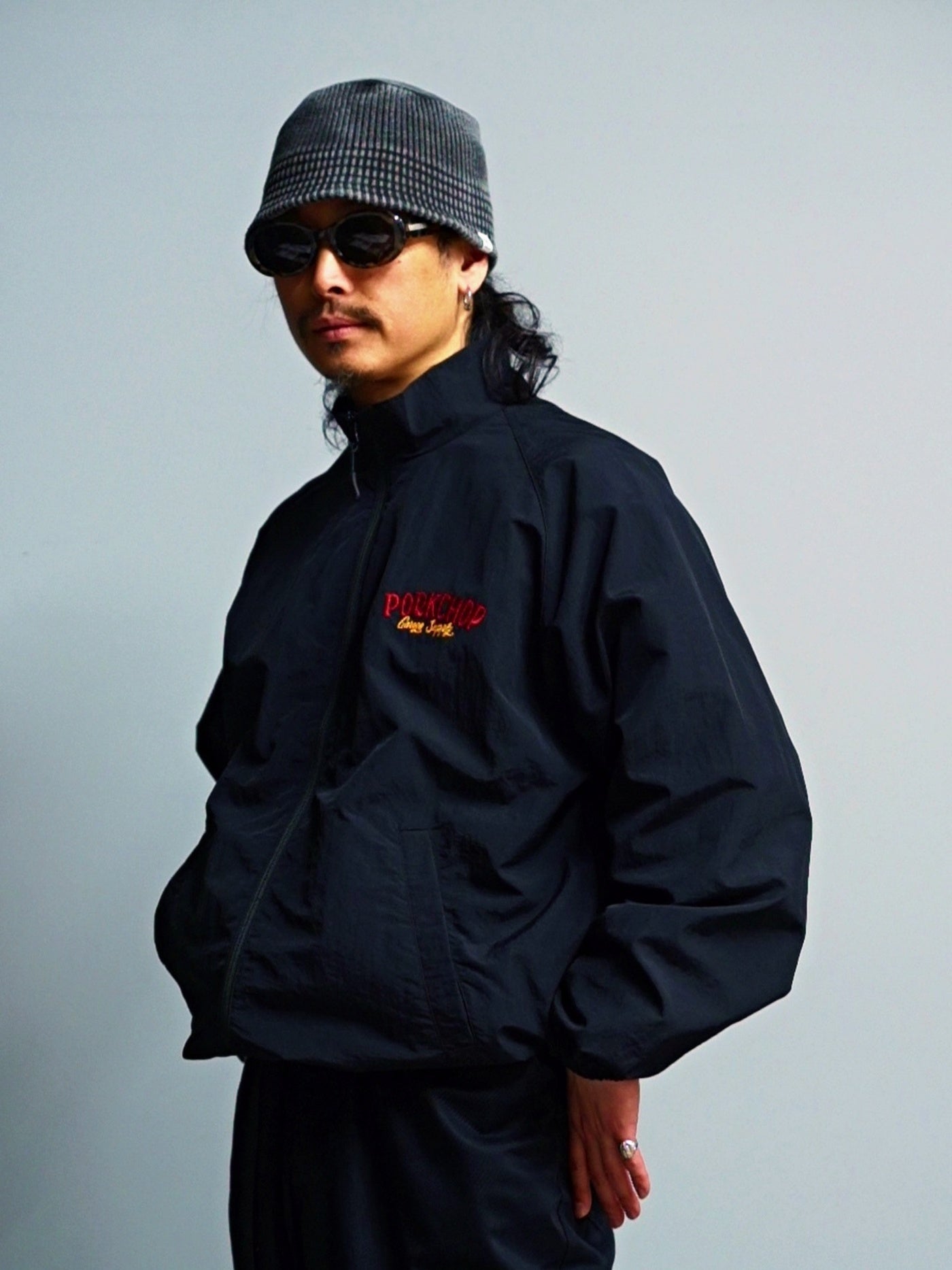 【11.2 (Sun) 12:00 Release】PORKCHOP | PORK BACK NYLON JKT - Black
