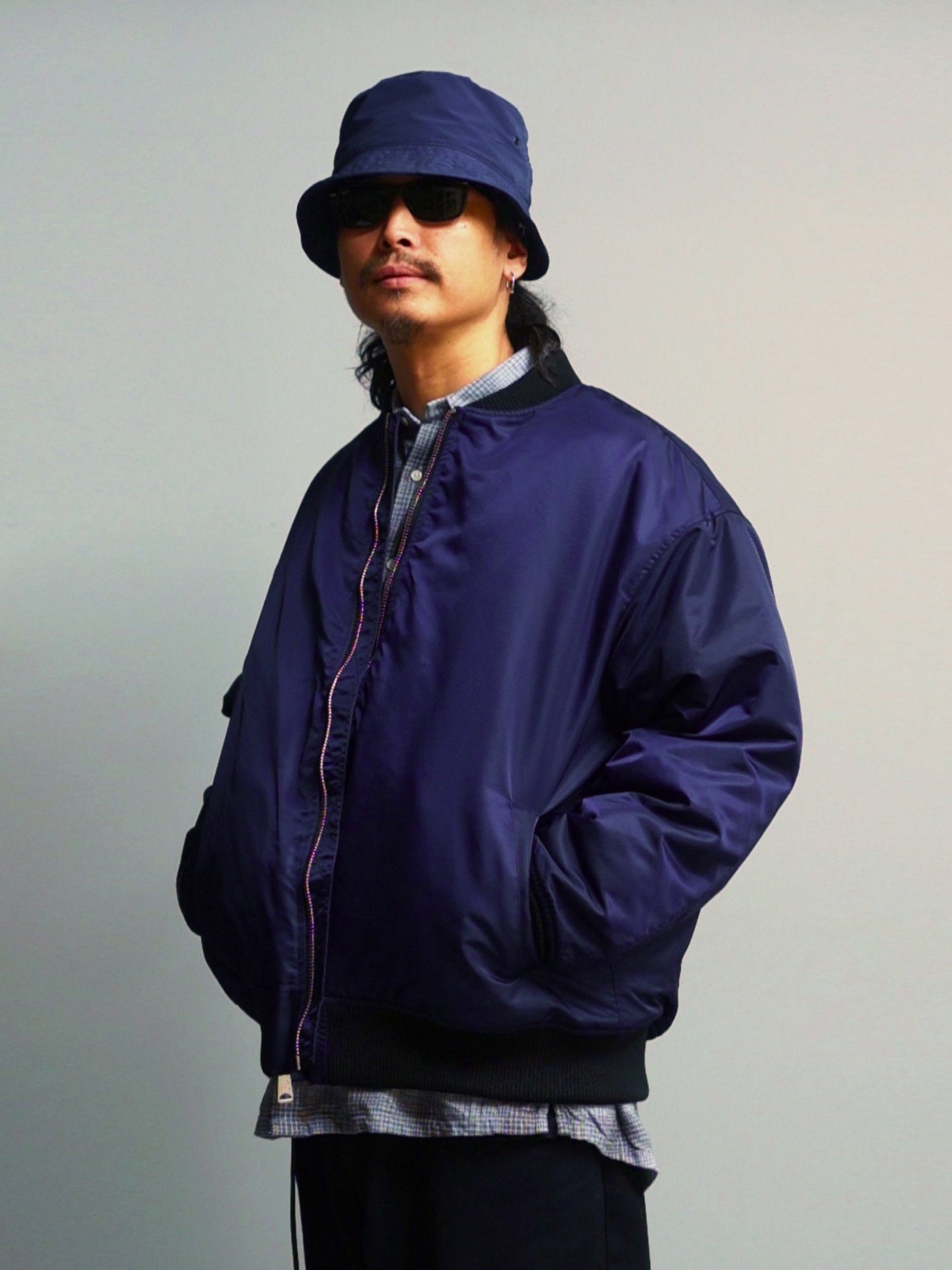 【11.2 (Sun) 12:00 Release】WAX | Bomber Jacket - Navy