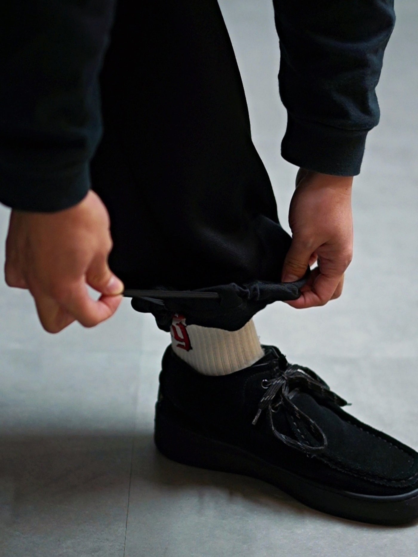 【11.1 (Sat) 12:00 Release】RADIALL | Root Down - WIDE FIT TRACK PANTS - Black