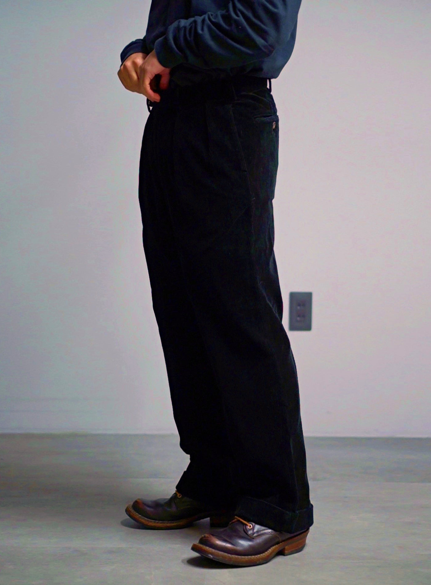 【10.24 (Fri) Release】BY GLADHAND | GLADWELL - STOMP FIT TROUSERS / BYGH5310 - Black