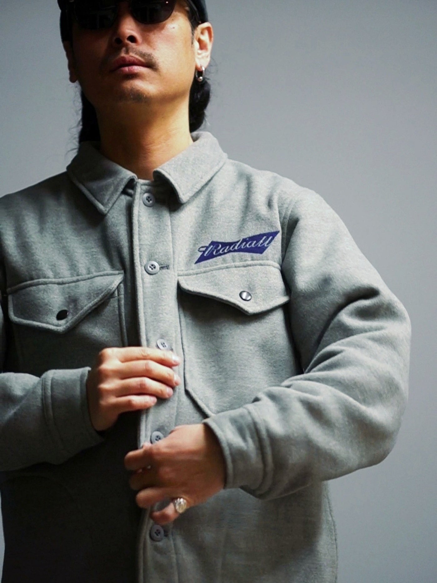 【11.8 (Sat) 12:00 Release】RADIALL | Bowtie - CPO SHIRT L/S - Ash Gray