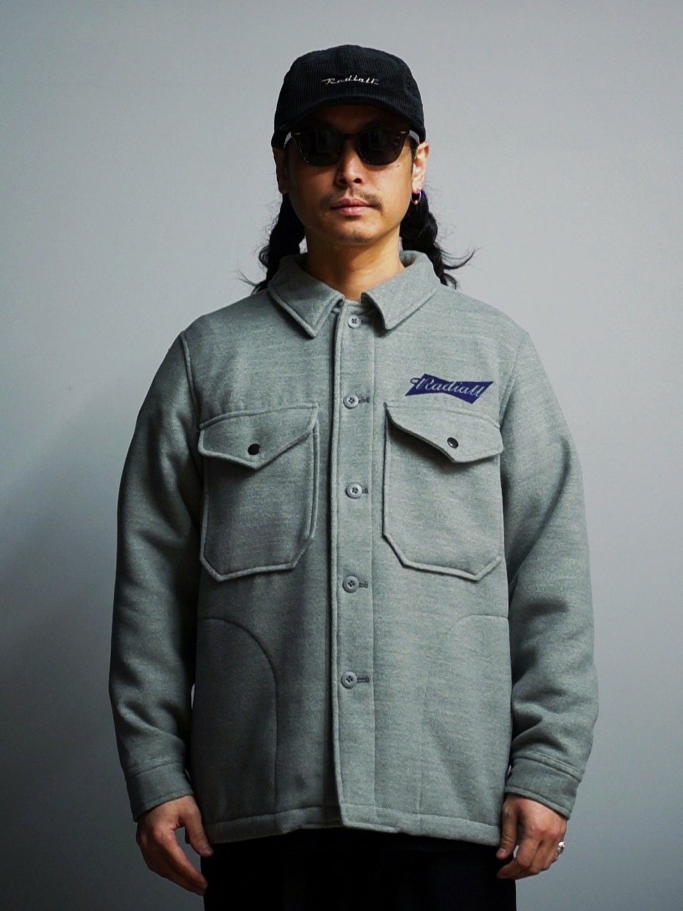 【11.8 (Sat) 12:00 Release】RADIALL | Bowtie - CPO SHIRT L/S - Ash Gray