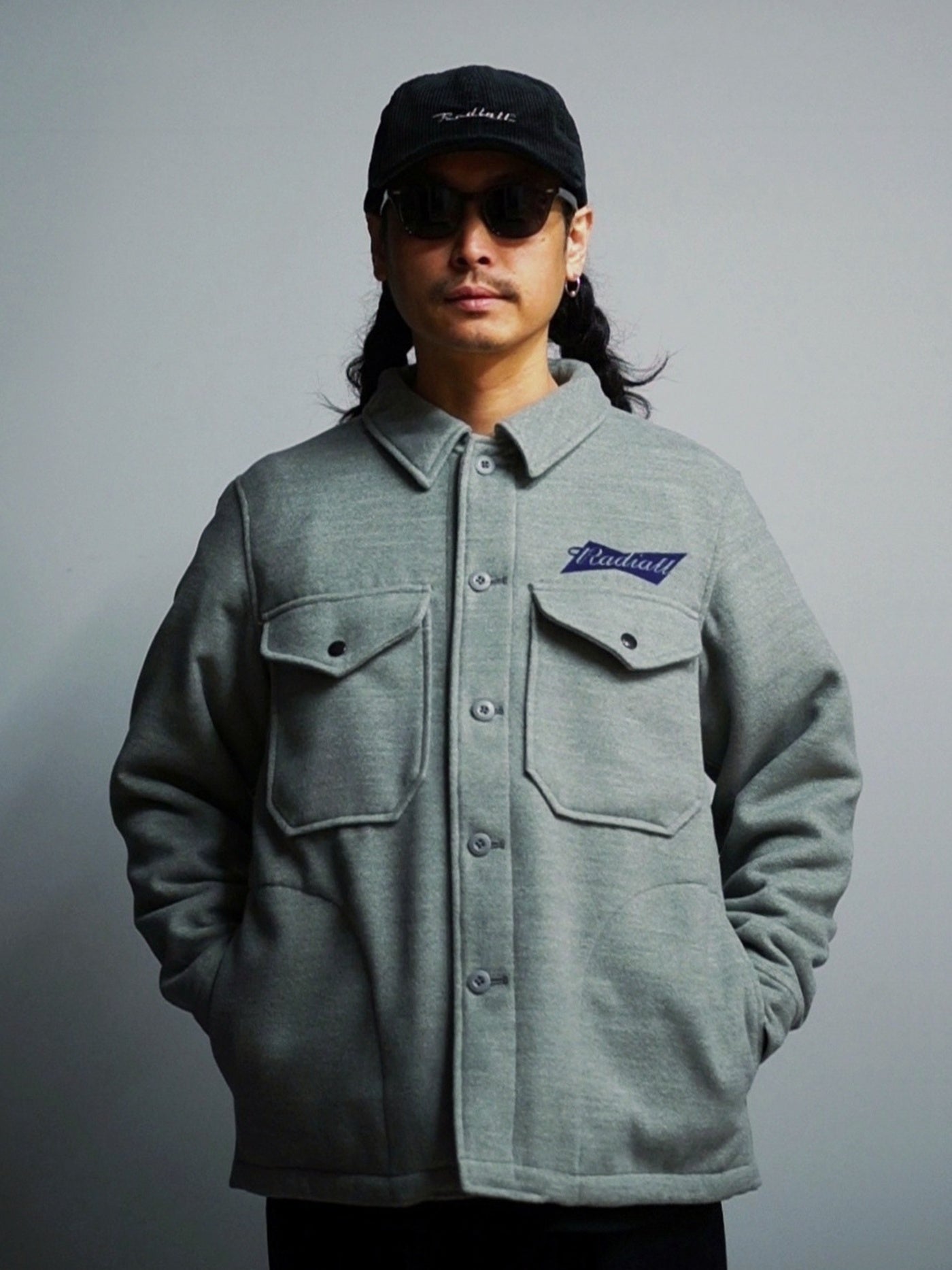 【11.8 (Sat) 12:00 Release】RADIALL | Bowtie - CPO SHIRT L/S - Ash Gray