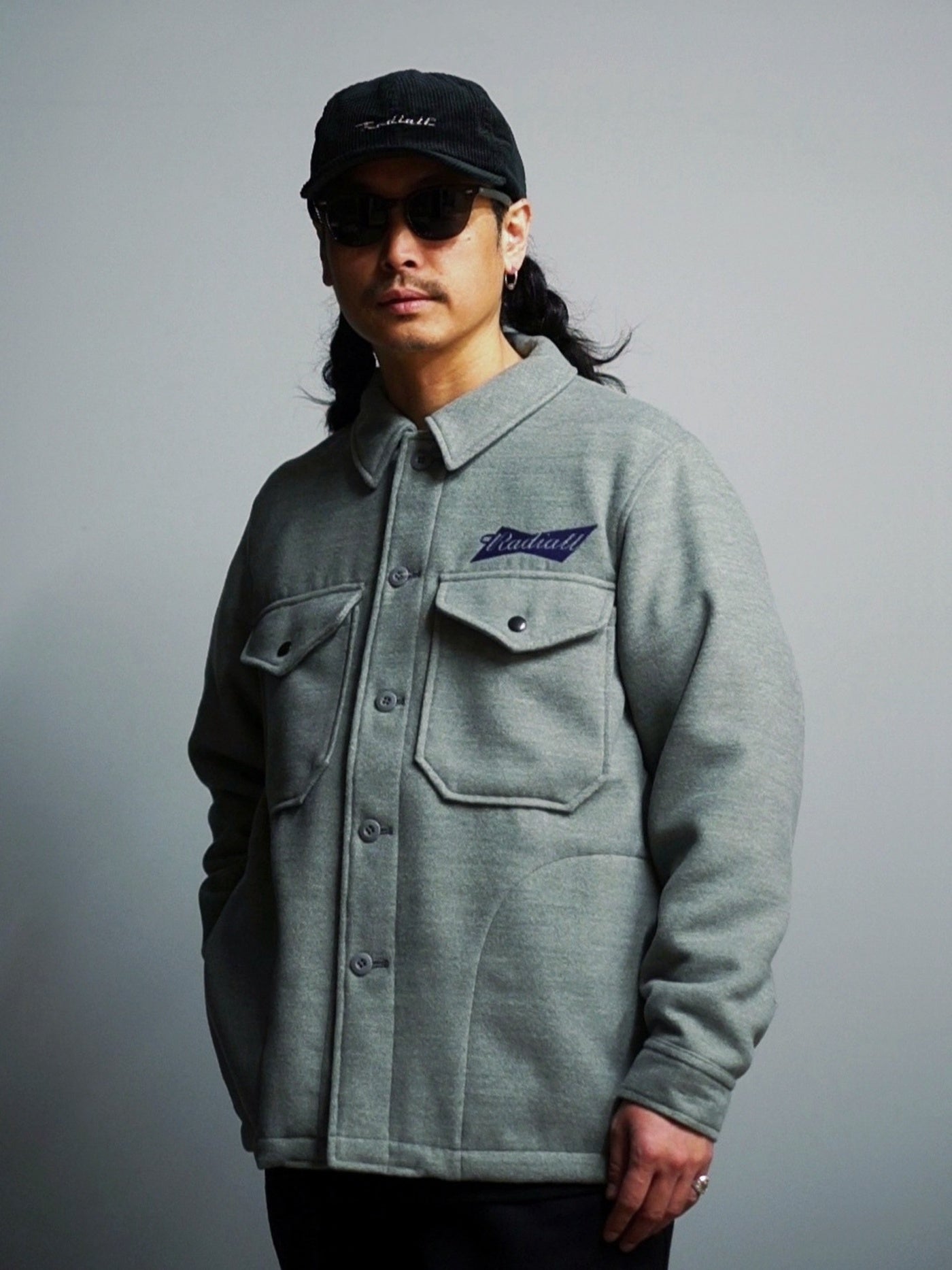 【11.8 (Sat) 12:00 Release】RADIALL | Bowtie - CPO SHIRT L/S - Ash Gray