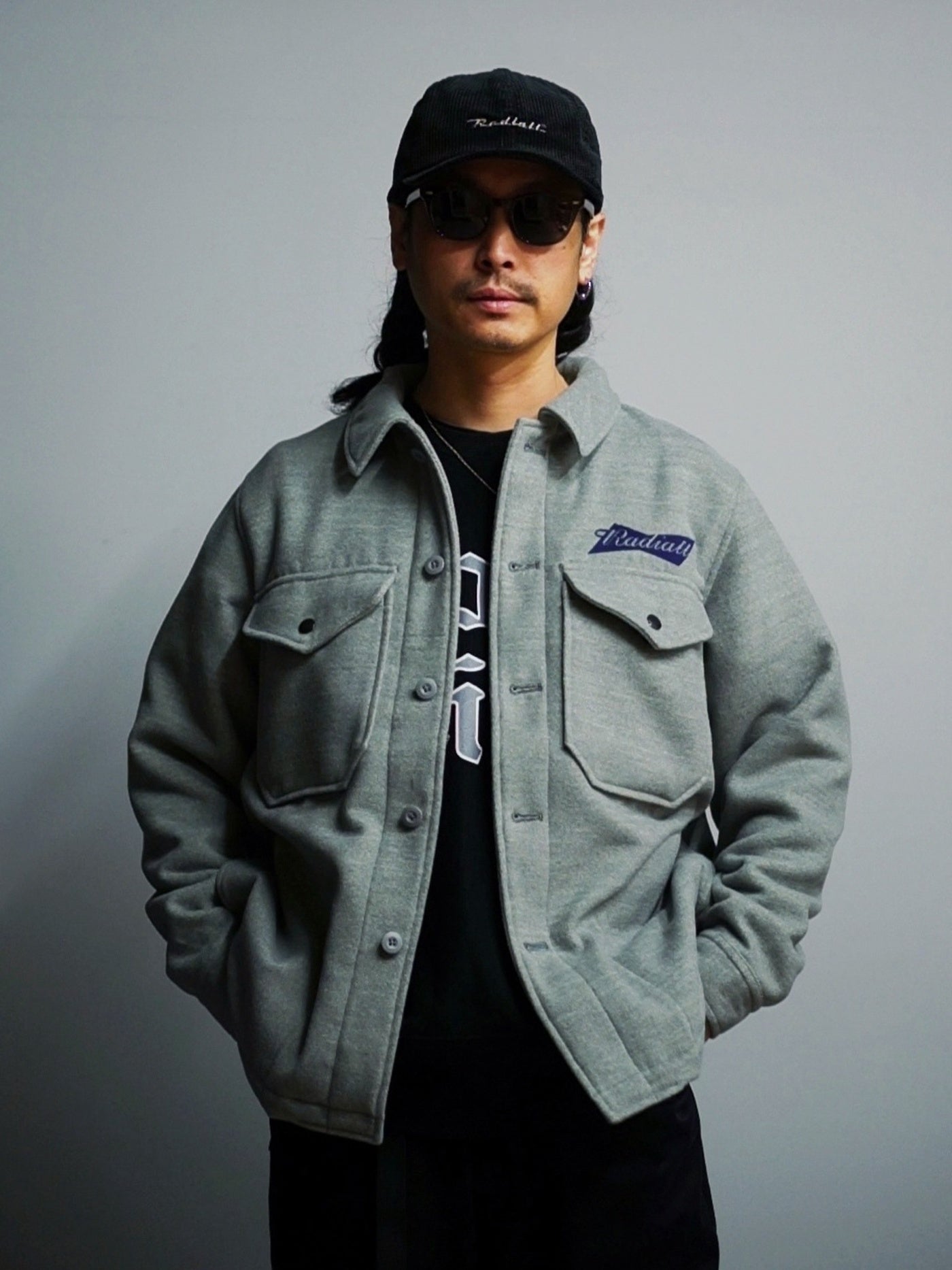 【11.8 (Sat) 12:00 Release】RADIALL | Bowtie - CPO SHIRT L/S - Ash Gray