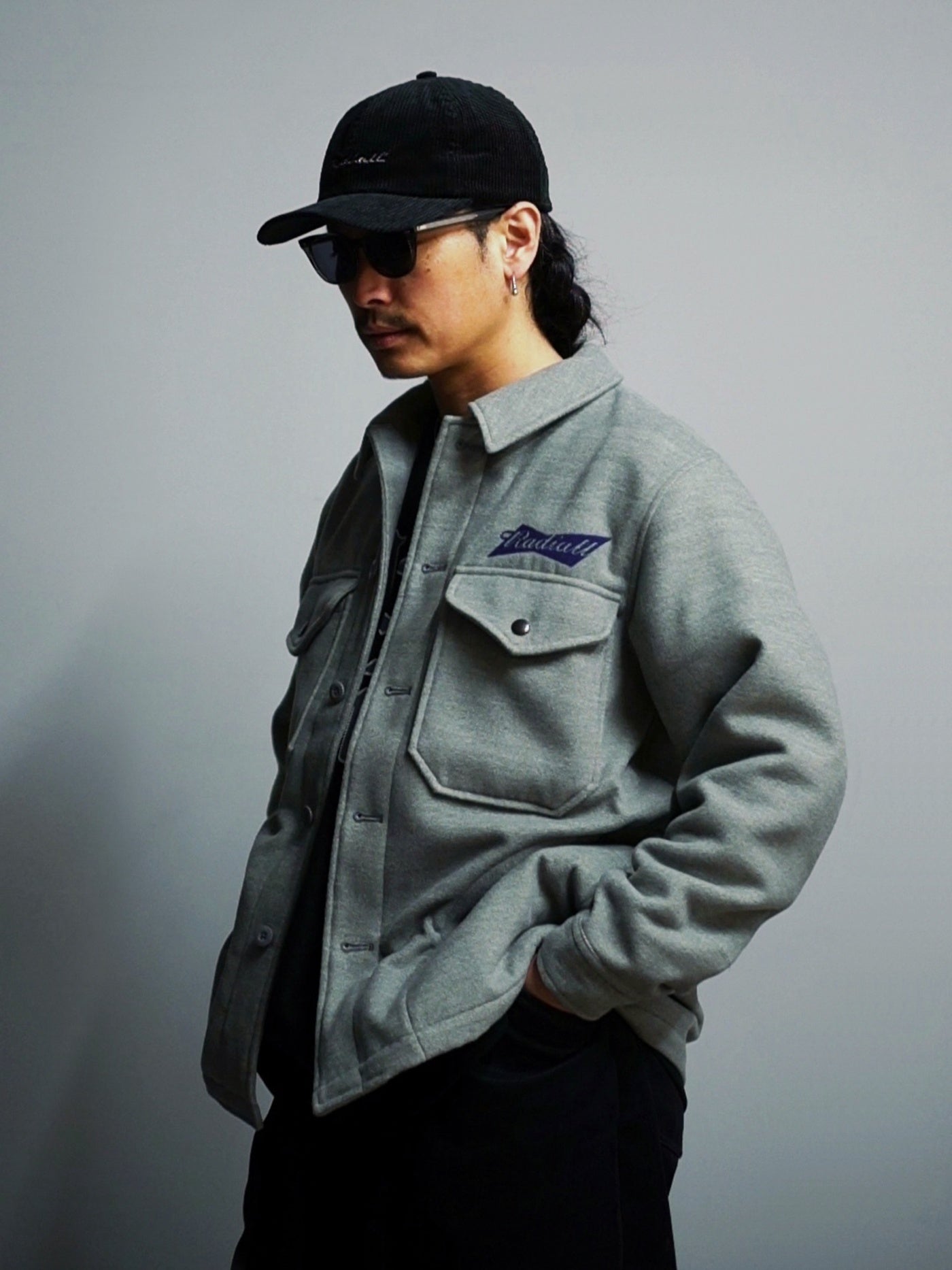 【11.8 (Sat) 12:00 Release】RADIALL | Bowtie - CPO SHIRT L/S - Ash Gray