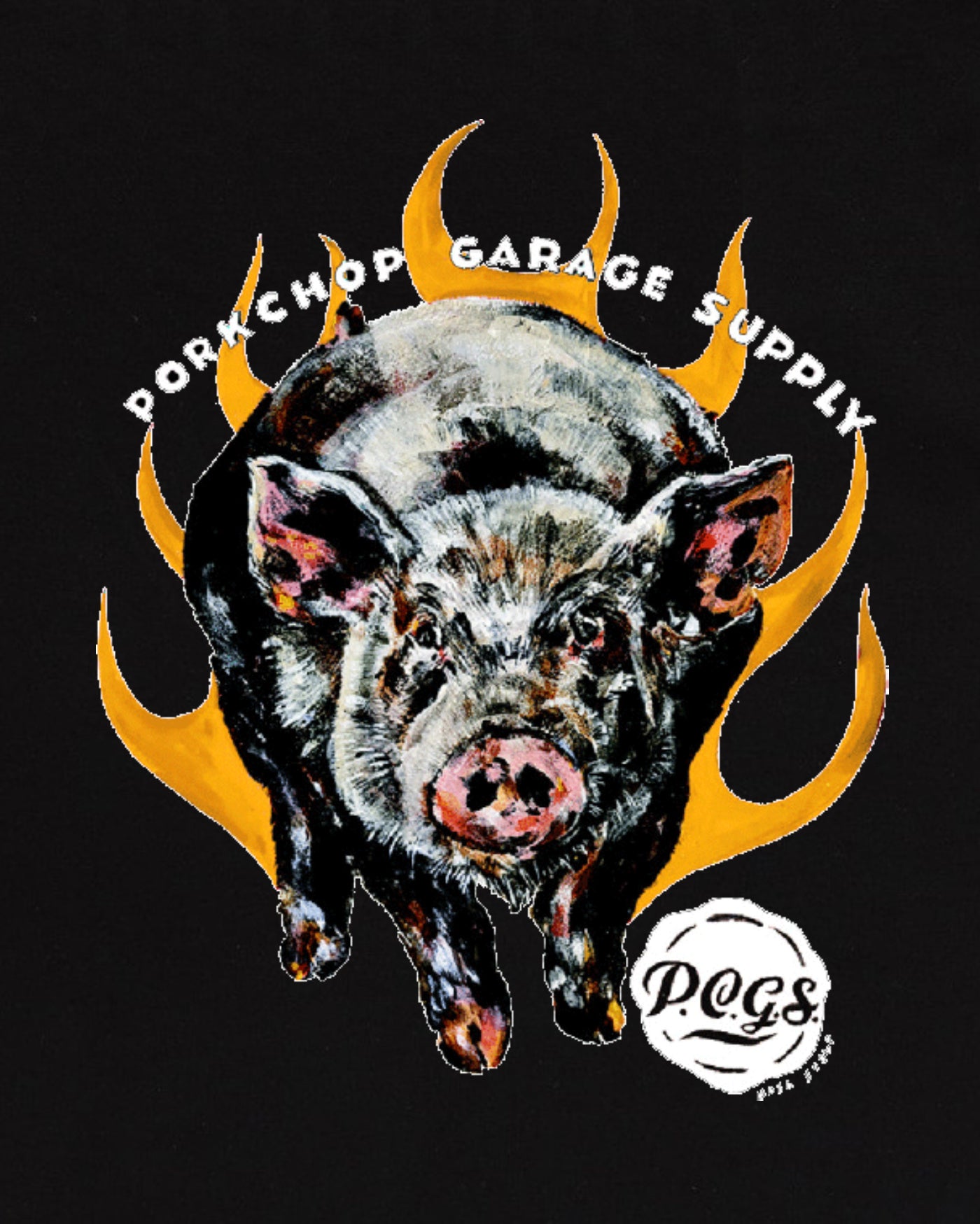 PORKCHOP | MASA SCULP TEE C - Black