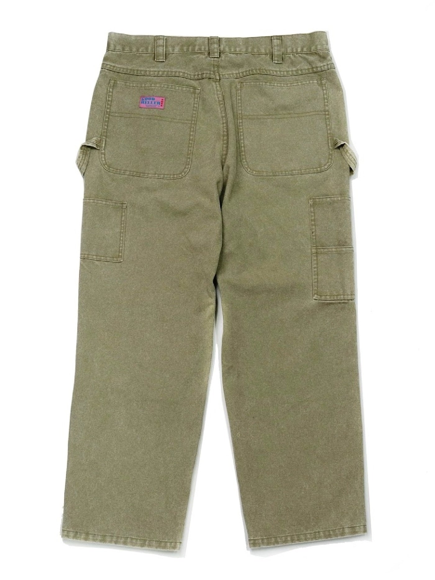 【10.25 (Sat) 12:00 Release】GOOD HELLER | HEAVY CANVAS DOUBLE KNEE PAINTER PANTS - Faded Olive