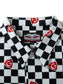 GOOD HELLER | GH CHECKERED FLAG DRIPPING LOGO WAPPEN S/S SHIRT