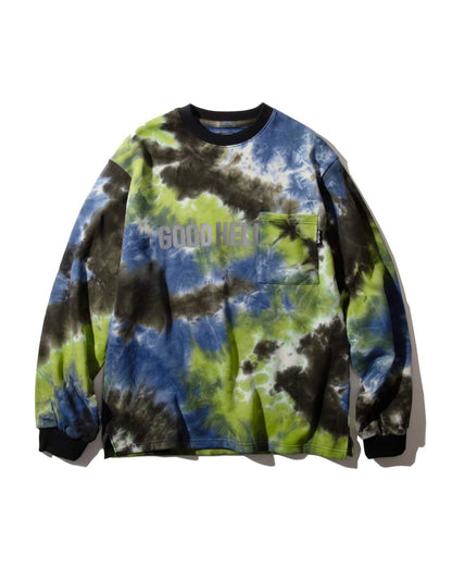 GOOD HELLER | TIE DYE SWEAT L/S T-SHIRT - Green