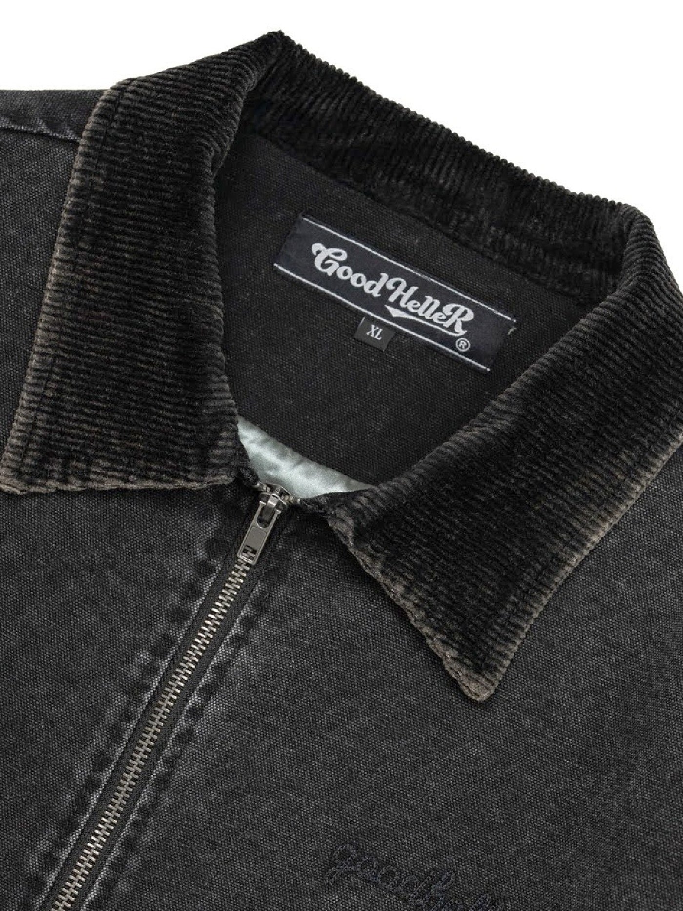 【10.25 (Sat) 12:00 Release】GOOD HELLER | HEAVY CANVAS DETROIT TYPE JACKET - Faded Black