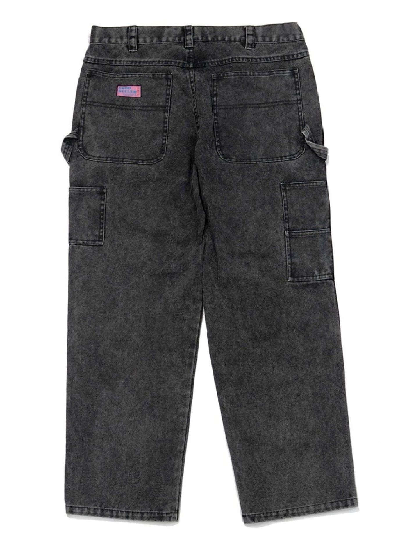 【10.25 (Sat) 12:00 Release】GOOD HELLER | HEAVY CANVAS DOUBLE KNEE PAINTER PANTS - Faded Black