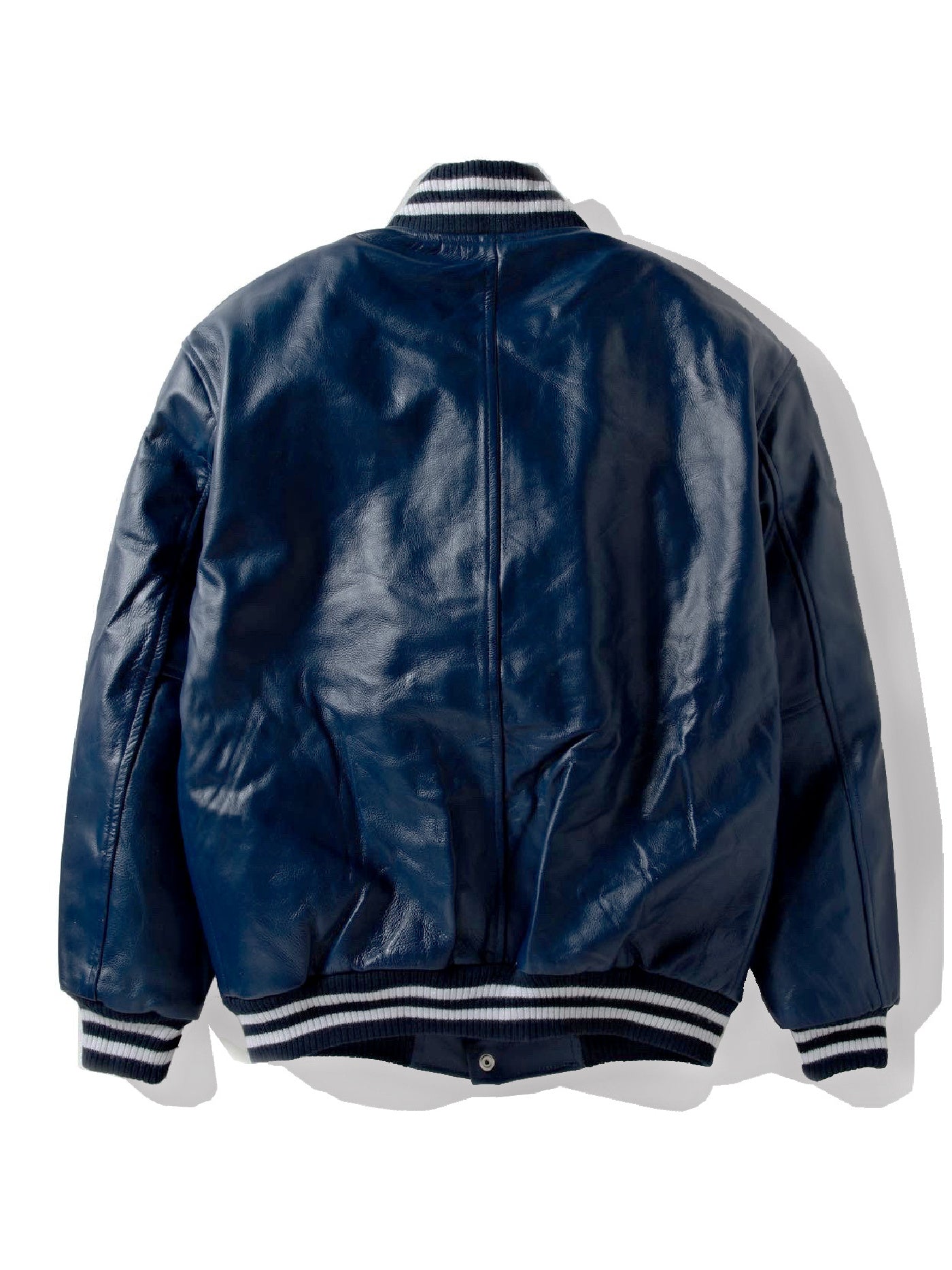 【12.27 (Sat) 12:00 Release】GOOD HELLER | LIGHT LEATHER AWARD JACKET - Navy
